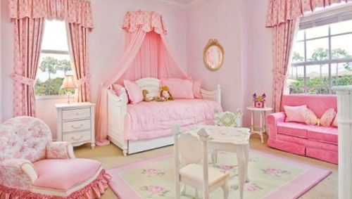 浅粉色房间装修效果图 