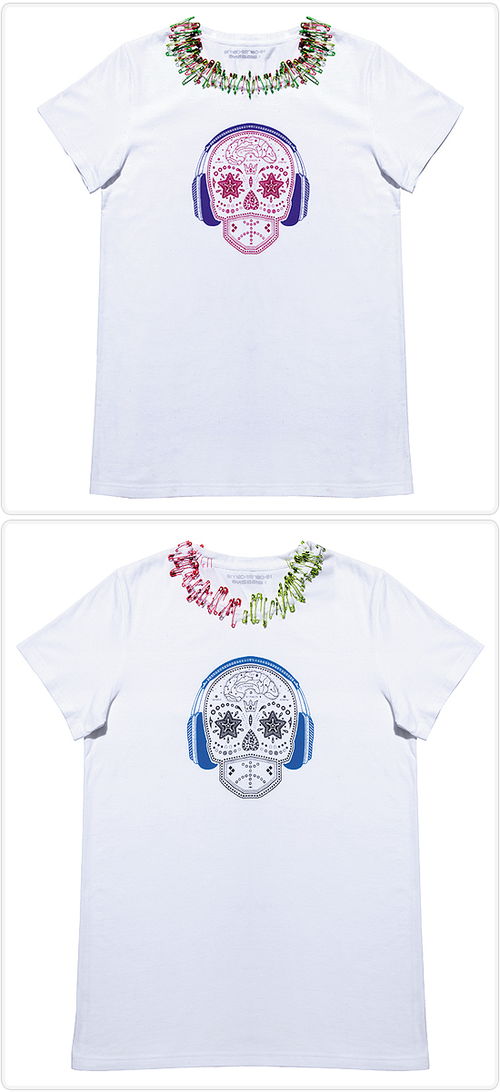 bigbang设计骷髅skull T恤 含60个彩色别针 堆糖,美图壁纸兴趣社区 
