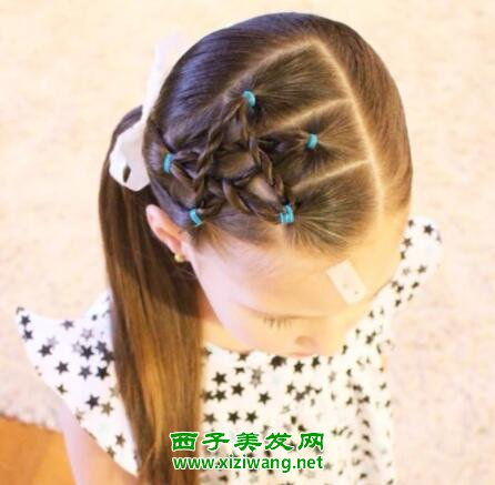 五角星发型如何扎 小女孩五角星发型扎法效果图 