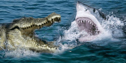 如果鲨鱼和鳄鱼打起来,它们两个谁会赢呢 看完整个人都不好了