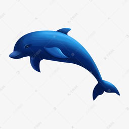 蓝色唯美海豚素材图片免费下载 千库网 