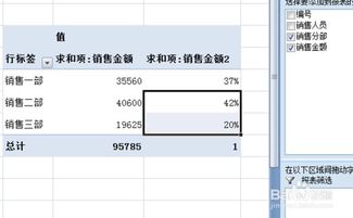 数据透视表怎么看每个车企业的销售金额占总体的百分比