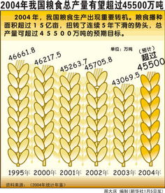 2004年至2009年中国粮食总产量