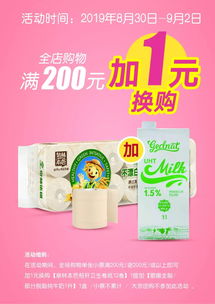 最后一天 全场满200元 1元换购, 得到手