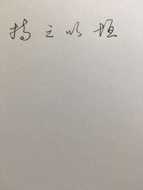 请提供一幅 持之以恒 字的书法作品 