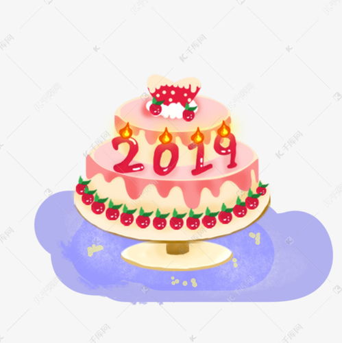 2019卡哇伊风格少女手绘蛋糕素材图片免费下载 千库网 