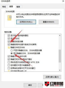 win10查看显示隐藏的文件夹