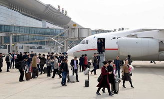 朝鲜空姐手持鲜花迎接中国乘客