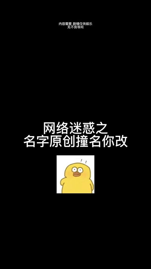 名字是原创的,撞名你改,别让我在小黑屋见到你 