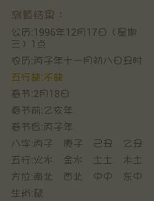 怎么知道自己的五行属性 我是1996.10.27 农历 