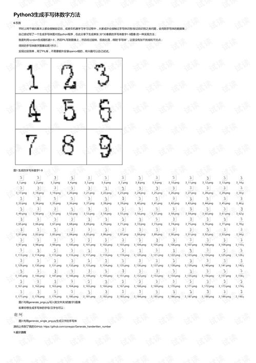Python3生成手写体数字方法