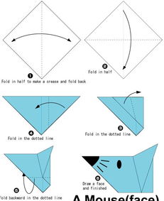 简单手工折纸小老鼠图解教程 