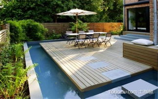 庭院水池设计效果图,庭院美景可以这样设计