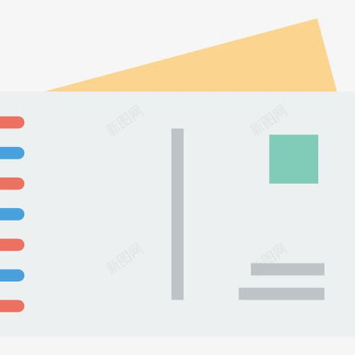 明信片图标 创意素材 明信片素材 