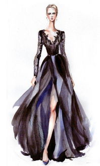 十二星座专属的手绘黑礼服,处女座霸气女王,摩羯座雍容华贵 