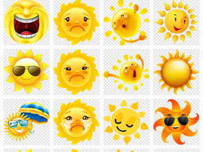 独立png 创意卡通手绘线条可爱太阳表情笑脸海报图片素材 模板下载 50.57MB 气象大全 自然 