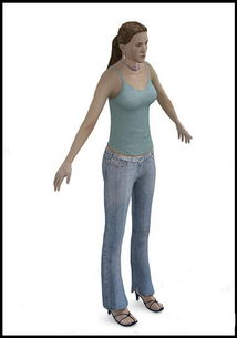 3d人体模特女人人物模型服装模特