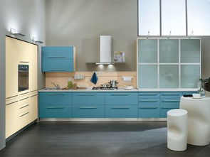 2018厨房蓝色瓷砖效果图 房天下装修效果图 
