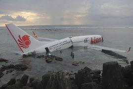 巴厘岛一飞机冲出跑道掉海里 所有乘客成功逃生 