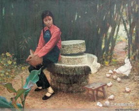 中国油画 美丽静静地燃烧 那是艺术的火苗