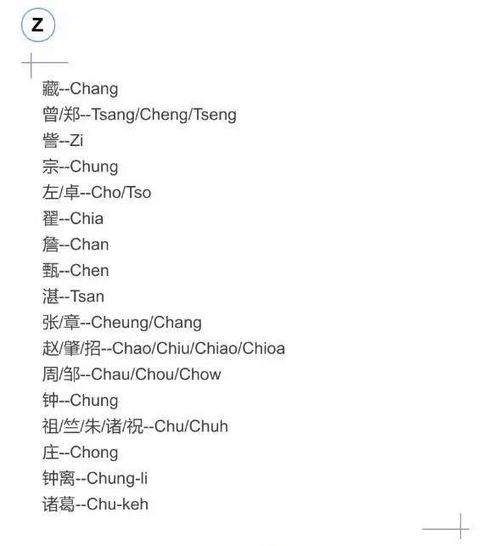 中国人姓氏正确的英文翻译,你的英文姓氏写对了吗