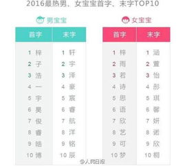 2016年最受欢迎名字 子轩 宇轩 梓轩 梓宸