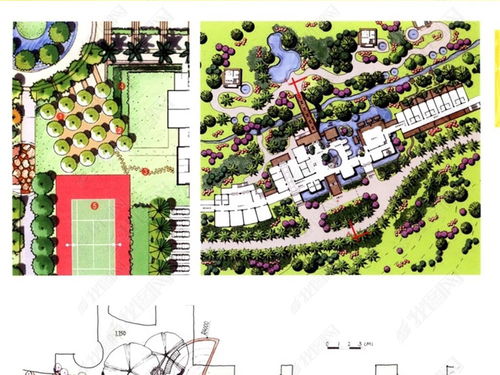 景观细部设计手绘节点临摹细节公园广场平面图下载 