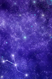 简约梦幻十二星座之巨蟹座星空背景图片免费下载 千库网 