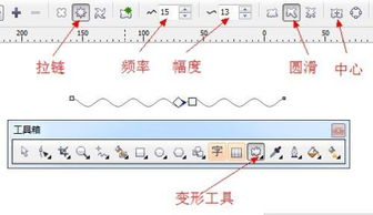 corelDRAW9如何画波浪线