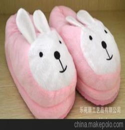 2011最新流行时尚可爱毛毛鞋 粉兔包跟棉拖鞋 全包跟保暖棉拖鞋