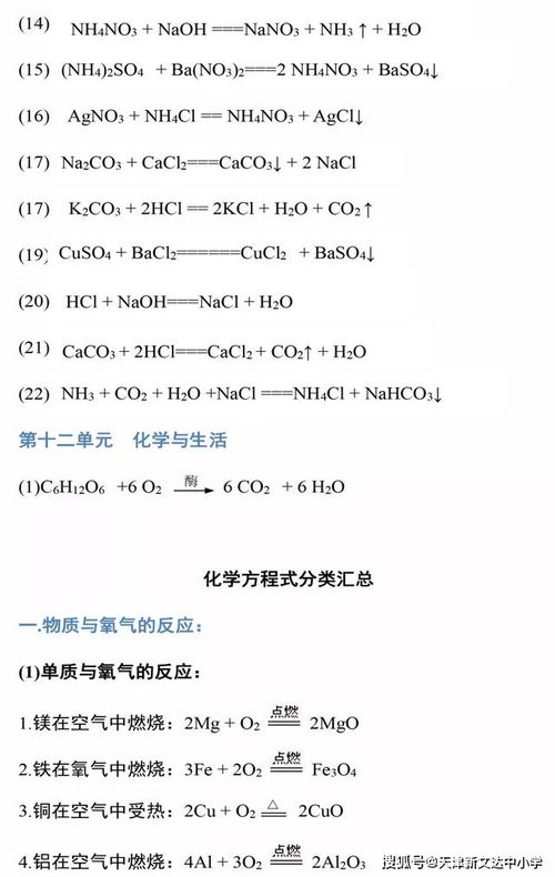 初三最全的化学方程式 搜狗图片搜索