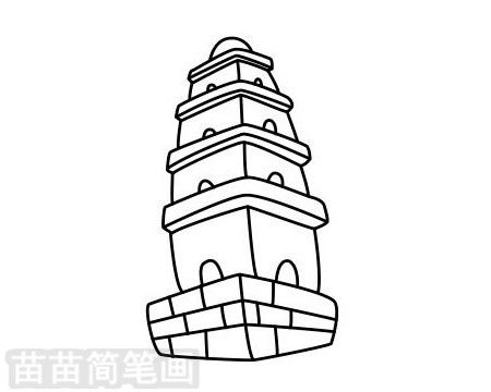 寺庙简笔画图片大全 画法 