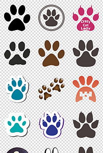 动物宠物爪印猫爪脚印图案免扣PNG图片素材 模板下载 8.63MB 动物大全 自然 