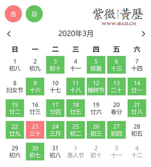 好日子送达 3月黄道吉日 请查收 组图