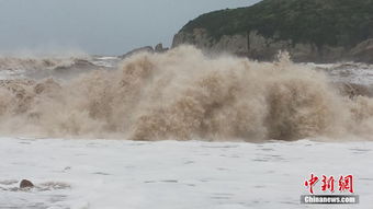 台风 凤凰 第四次登陆浙江 狂风掀起巨浪