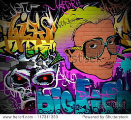 Graffiti wall urban art background. Grunge hip hop artistic design