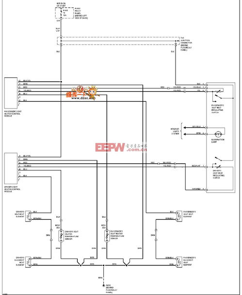 1994捷达 座椅加热电路图
