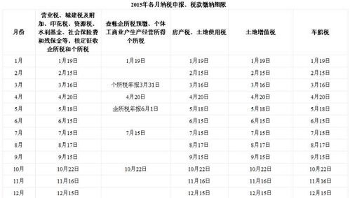 关于纳税申报期限