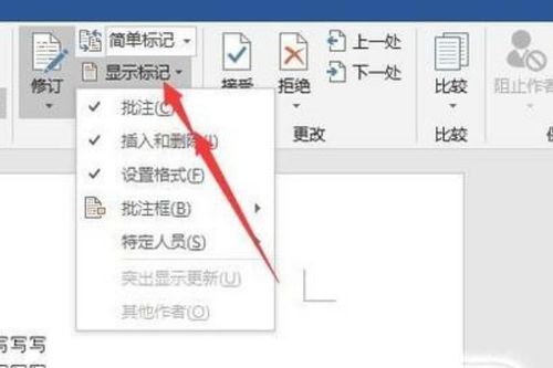 word修改标记怎么显示不出来 