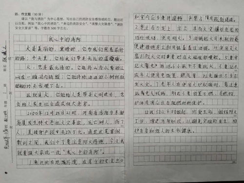 消防安全作文(消防安全优秀作文)