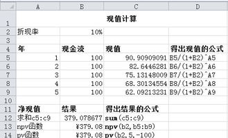 用excel怎么算净现值