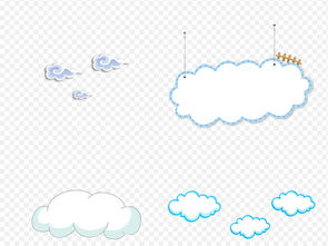 卡通手绘云朵海报素材背景图片PNG免抠透明设计元素