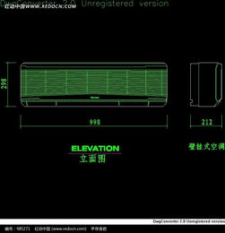 壁挂式空调施工图CAD素材免费下载 编号985271 红动网 