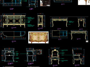 别墅家具雕花家具酒店家具cad图纸 米粒分享网 Mi6fx Com