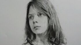 portrait from photo Teresa Palmer Charcoal Portrait art time