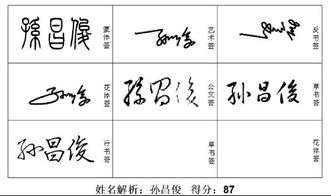 帮我设计签名,名字是 孙昌俊 