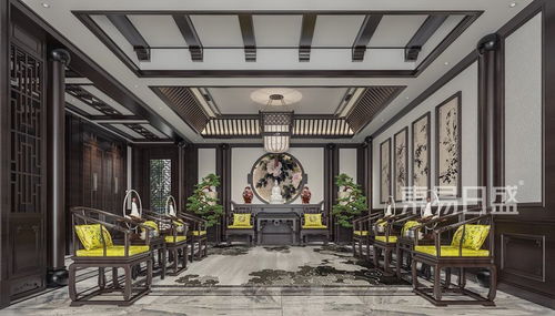 中国院子中式风格客厅装修效果图效果图