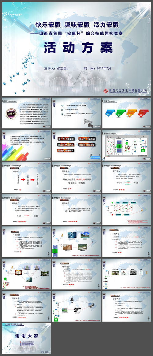 山西知名企业 安康杯 安全趣味竞赛活动策划方案PPT模板
