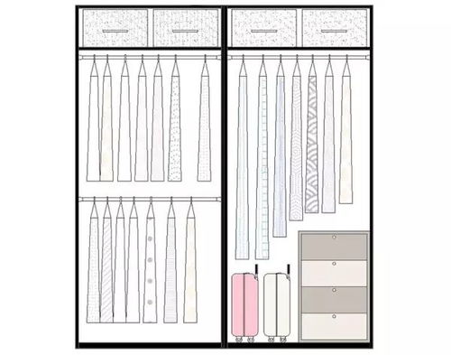 衣柜内部结构这样布局,适合96 的人