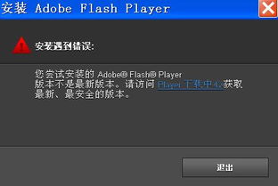电脑FLASH版本过低,无法解决 